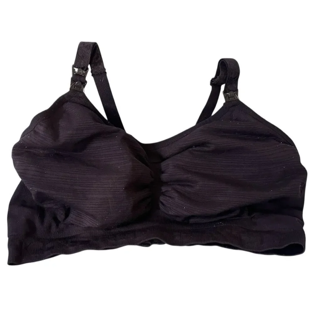 Kindred Bravely Black Sublime Hands-Free Pumping & Nursing Bra XL